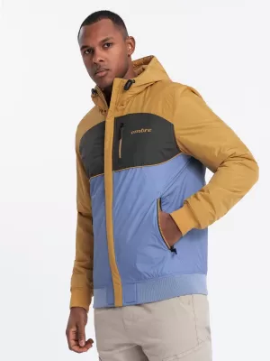 Jacke OMBRE C447 BLAU/DUNKELGRAU/SENF