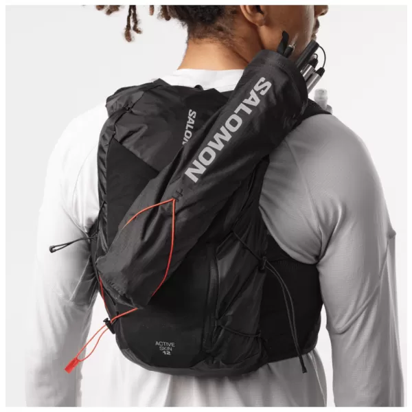  Herrenrucksack SALOMON ACTIVE SKIN 12 SET LC2177400 SCHWARZ/METALL 