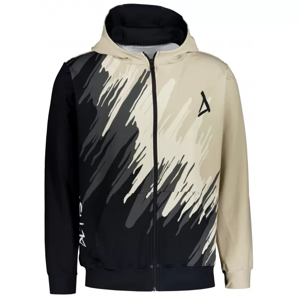  Herren -Sweatshirt auf Reißverschlussprämie ALTISPORT VOJ/ALM006MI02 SCHWARZ -BROWN 