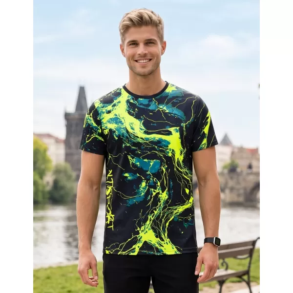  Männer funktionaler T -Shirt Premium ALTISPORT VOJ/ALM071TR01 MARINE-GELB 