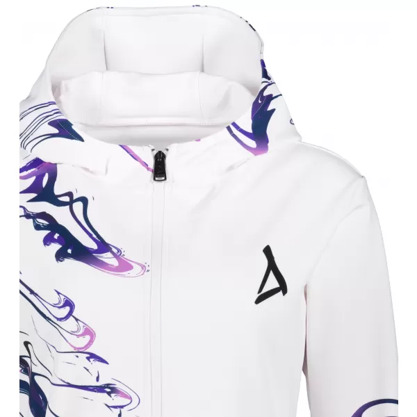  Frauen -Sweatshirt bei Reißverschlussprämie ALTISPORT VOJ/ALW064MI02 WEIß -VIOLETT 