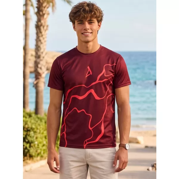  Männer funktionaler T -Shirt Premium ALTISPORT VOJ/ALM073TR01 WEINROT 