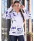 Frauen -Sweatshirt bei Reißverschlussprämie ALTISPORT VOJ/ALW064MI02 WEIß -VIOLETT