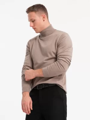 Herrenpullover OMBRE OM-SWTN-0127 DUNKLER BEIGE