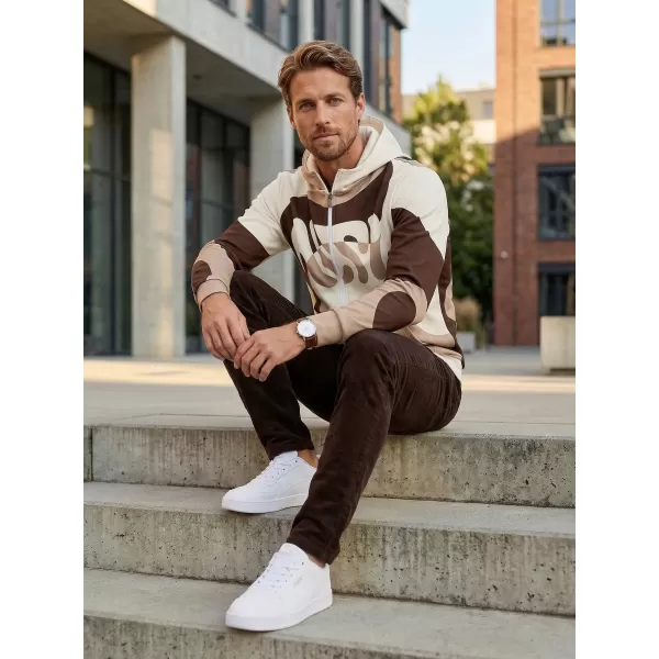  Herren -Sweatshirt auf Reißverschlussprämie ALTISPORT VOJ/ALM056MI02 BRAUN 