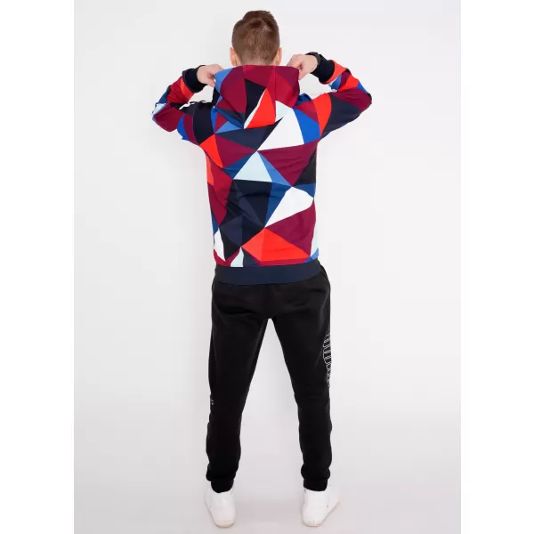  Herren -Sweatshirt auf Reißverschlussprämie ALTISPORT VOJ/ALM007MI02 MARINEBLAU/ROT 