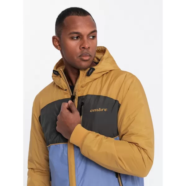  Jacke OMBRE C447 BLAU/DUNKELGRAU/SENF 