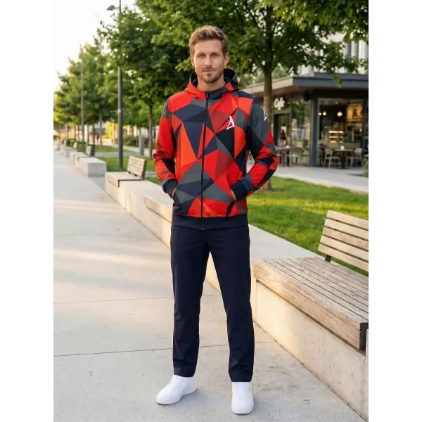  Herren -Sweatshirt auf Reißverschlussprämie ALTISPORT VOJ/ALM007MI02 ROT 