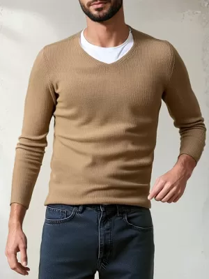 Herrenpullover DSTREET WX2306 KARAMELL