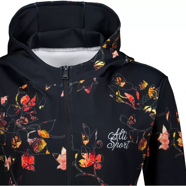  Frauen -Sweatshirt bei Reißverschlussprämie ALTISPORT VOJ/ALW024MI02 SCHWARZ 