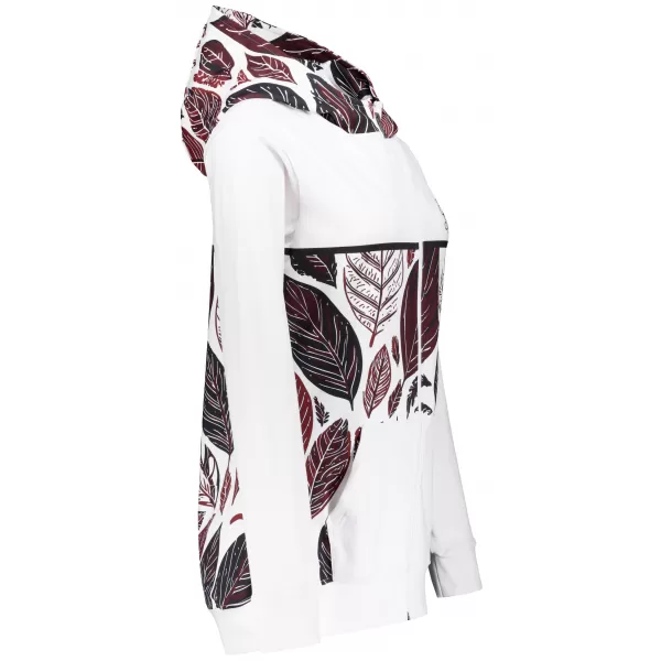  Frauen -Sweatshirt bei Reißverschlussprämie ALTISPORT VOJ/ALW061MI02 WEIß/BURGUNDER 