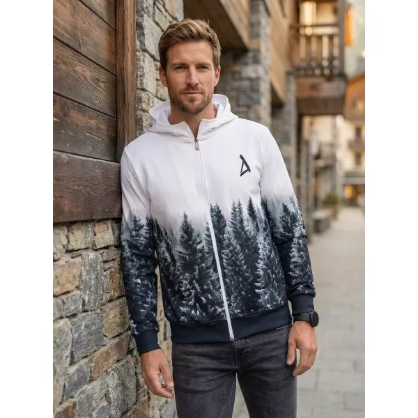  Herren -Sweatshirt auf Reißverschlussprämie ALTISPORT VOJ/ALM058MI02 WEIß -GRAY 