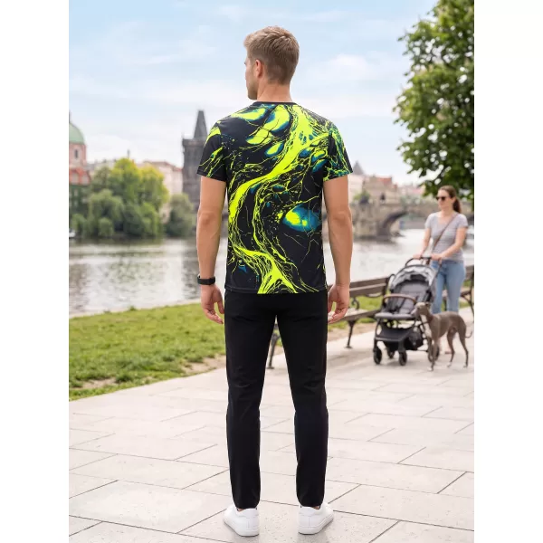  Männer funktionaler T -Shirt Premium ALTISPORT VOJ/ALM071TR01 MARINE-GELB 