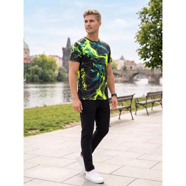  Männer funktionaler T -Shirt Premium ALTISPORT VOJ/ALM071TR01 MARINE-GELB 