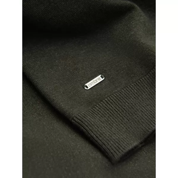  Herrenpullover OMBRE OM-SWTN-0125 DUNKLE OLIVE 