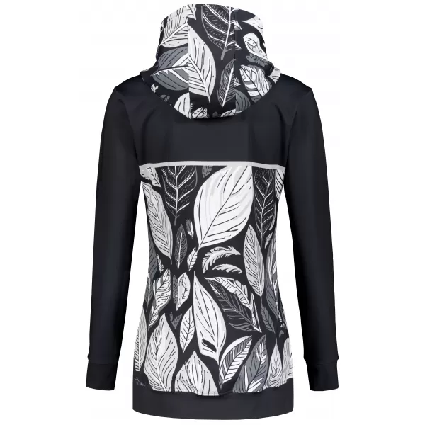  Frauen -Sweatshirt bei Reißverschlussprämie ALTISPORT VOJ/ALW061MI02 SCHWARZ UND WEIß 