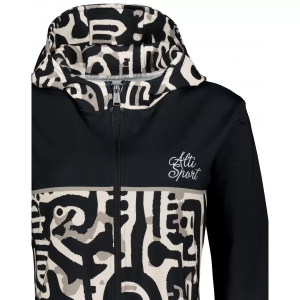  Frauen -Sweatshirt bei Reißverschlussprämie ALTISPORT VOJ/ALW060MI02 SCHWARZ -BROWN 