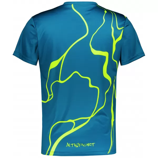  Männer funktionaler T -Shirt Premium ALTISPORT VOJ/ALM073TR01 MARINE-FLUO GELB 