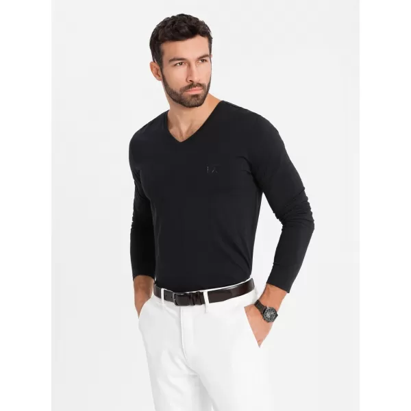  Hemd OMBRE OM-LSCL-0105 SCHWARZ 