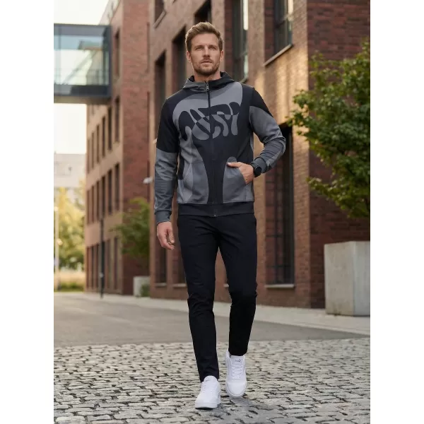  Herren -Sweatshirt auf Reißverschlussprämie ALTISPORT VOJ/ALM056MI02 SCHWARZ 