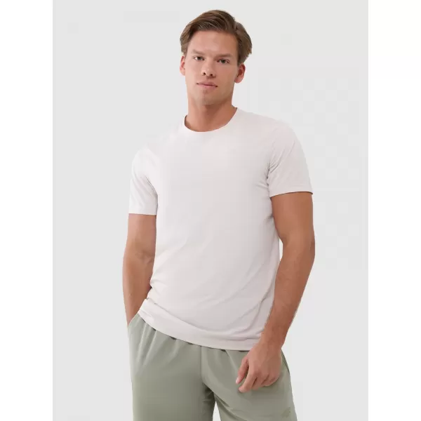  Herren -funktionales Hemd 4F WSS25TFTSM1215 CREME 