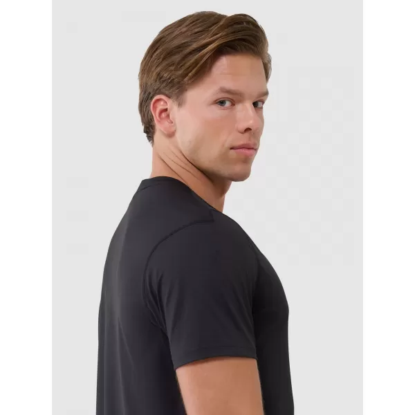  Herren -funktionales Hemd 4F WSS25TFTSM1215 TIEF SCHWARZ 