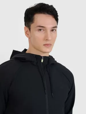 Männer funktionales Sweatshirt 4F WSS25TFSWM458 TIEF SCHWARZ