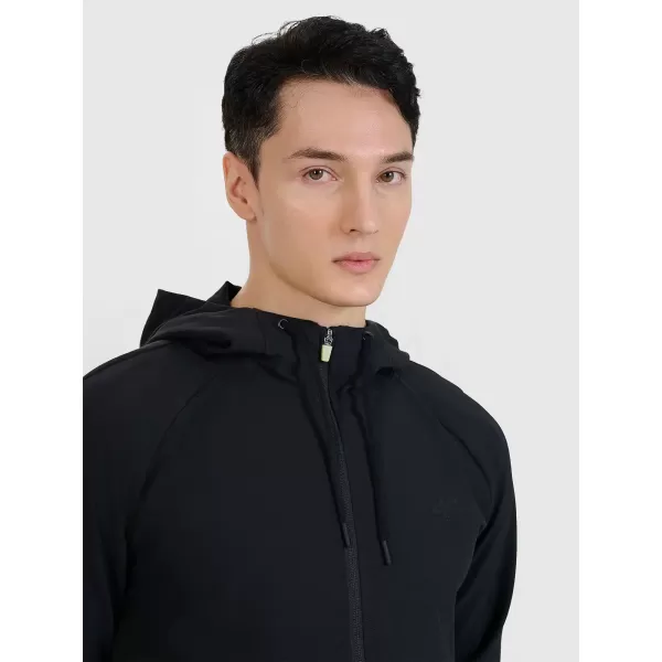  Männer funktionales Sweatshirt 4F WSS25TFSWM458 TIEF SCHWARZ 
