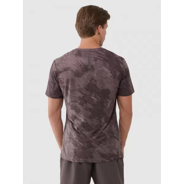  Herren -funktionales Hemd 4F WSS25TFTSM1216 BROWN ALOVER 