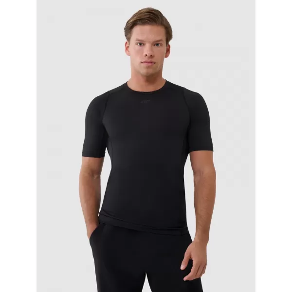  Herren -funktionales Hemd 4F WSS25TFTSM1218 TIEF SCHWARZ 