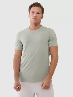 Herren -funktionales Hemd 4F WSS25TFTSM1215 OLIVE