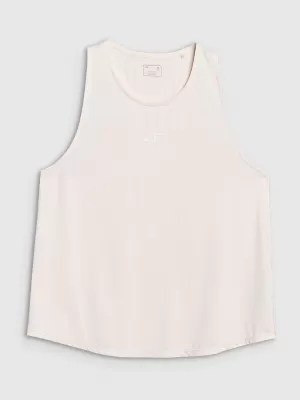Weibliches funktionelles Tank -Top 4F WSS25TFSLF412 CREMEFARBEN