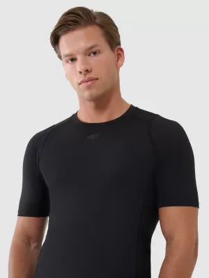 Herren -funktionales Hemd 4F WSS25TFTSM1218 TIEF SCHWARZ