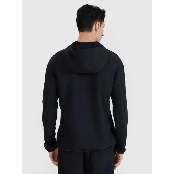  Männer funktionales Sweatshirt 4F WSS25TFSWM458 TIEF SCHWARZ 