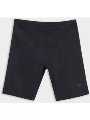 Elastische Shorts für Kinder 4F JWSS25TFSTF041 TIEF SCHWARZ