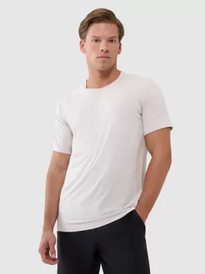 Herren -funktionales Hemd 4F WSS25TFTSM1217 CREME