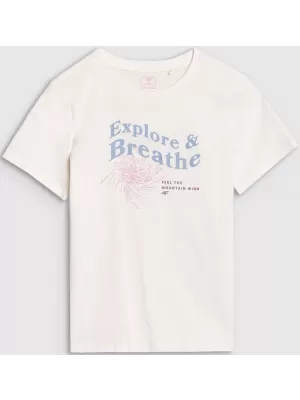 T -Shirt 4F JWSS25TTSHF1854 CREMEFARBEN