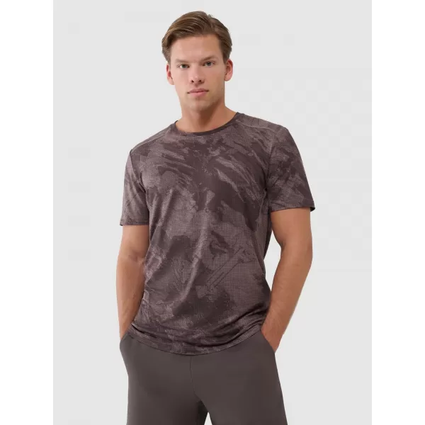  Herren -funktionales Hemd 4F WSS25TFTSM1216 BROWN ALOVER 
