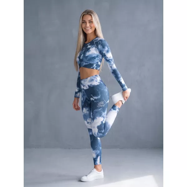  Lange Leggings für Frauen Premium ALTISPORT VOJ/ALW066LEG01 DUNKELBLAU 