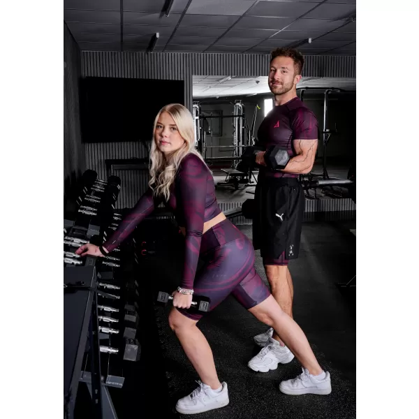  Männersport -Leggings über den Knien der Prämie ALTISPORT VOJ/ALM072LEG02 WEINRÖTET 