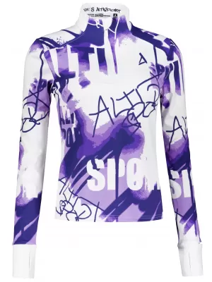 Frauen Sport Sweatshirt Premium Plus ALTISPORT VOJ/ALW076MI04 VIOLETT/WEIß