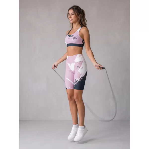  Frauen -Leggings über den Knien Premium ALTISPORT VOJ/ALW081LEG02 ROSA SCHWARZ 