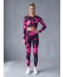 Lange Leggings für Frauen Premium ALTISPORT VOJ/ALW066LEG01 SCHWARZ -PINK