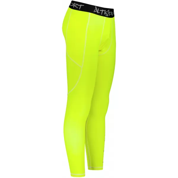  Herrensport -Leggings langer Prämie ALTISPORT VOJ/ALM000LEG01 FLUO-GELB 