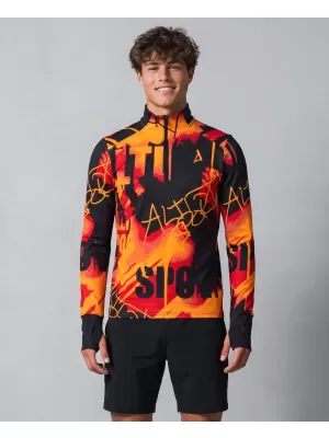 Herren Sport Sweatshirt Premium Plus ALTISPORT VOJ/ALM076MI04 ORANGE/SCHWARZ