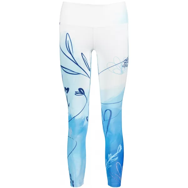  Lange Leggings für Frauen Premium ALTISPORT VOJ/ALW083LEG01 WEIß -BLAU 
