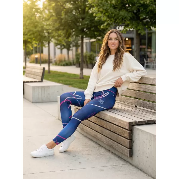 Lange Leggings für Frauen Premium ALTISPORT VOJ/ALW082LEG01 DUNKELBLAU 