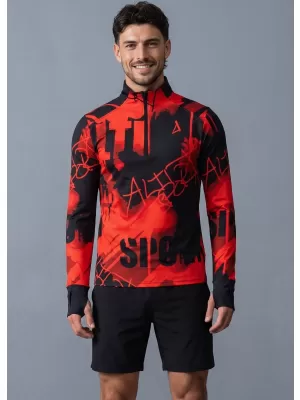Herren Sport Sweatshirt Premium Plus ALTISPORT VOJ/ALM076MI04 SCHWARZ/ROT
