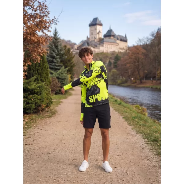  Herren Sport Sweatshirt Premium Plus ALTISPORT VOJ/ALM076MI04 FLUO-GELB 