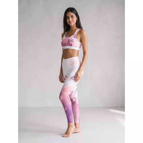  Lange Leggings für Frauen Premium ALTISPORT VOJ/ALW083LEG01 WEIß -PINK 